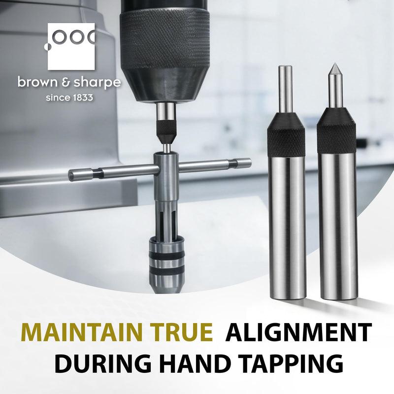 Brown & Sharpe Adjustable Spring Loaded Tap Guide for Tap Alignment, 1/2" Hardened Shank Diameter, for Threading Lathe Mill Jig Bore 1-(Pack)