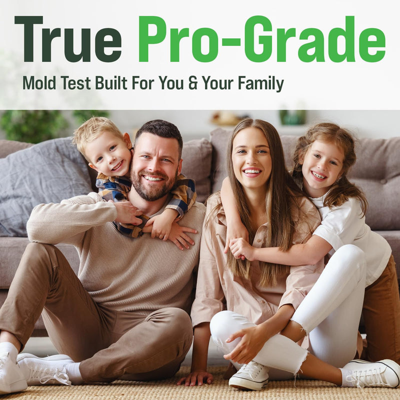 Microbial Mold Test Kit for Home - Indoor Air Quality and Surface Testing - Detects Black Mold, Mildew, and Fungi - Air and Surface Mold Detection Kit with Lab Analysis Included