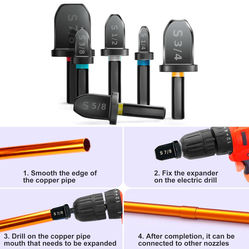 SPIN S1014 Swaging Tool, 1/4-Inch, Individual Hex Drill Bit