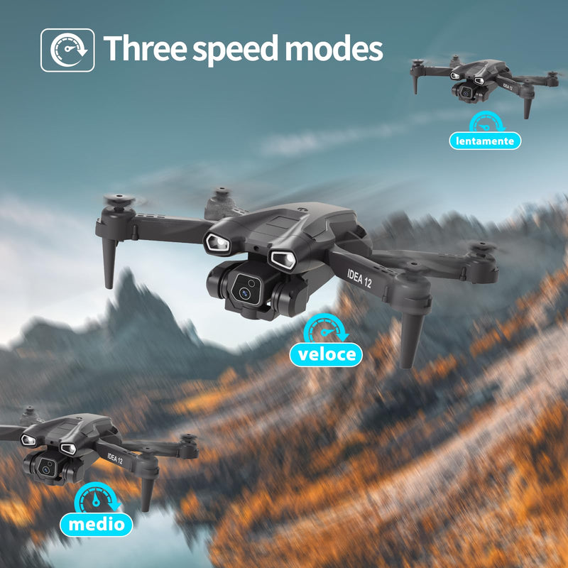 12 Mini Drone with Camera for kids gifts Drones for adults 1080P HD RC Quadcopters with Optical Flow Positioning rc helicopter drone for Beginners,Drone for kids daul Camera 2 Batteries