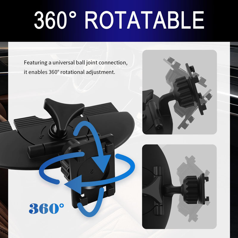 360° Rotatable CD Slot Mount for Carplay Screen,Anti-Vibration CD Mount for Carplay Screen & GPS Display,Portable Carplays CDs Mounts Car Accessories for 7"-10.5" Display