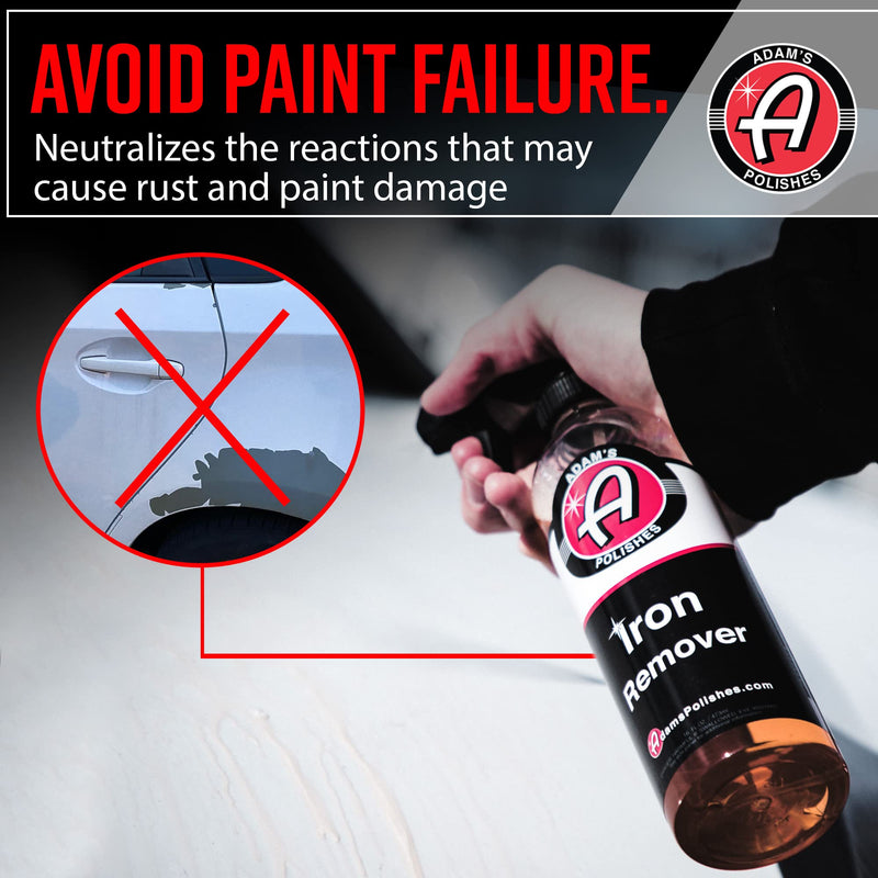 Adam's Polishes Iron Remover (16oz) - Iron Out Fallout Rust Remover Spray for Car Detailing | Remove Iron Particles in Car Paint, Motorcycle, RV & Boat | Use Before Clay Bar, Car Wax or Car Wash 16 fl. oz