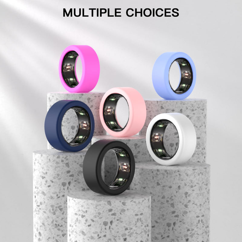 Silicone Ring Cover for Oura Ring Gen3, Protective Cover Compatible with Oura Ring Gen3 Size 6 7 8 9 10 11 12 13, Elastic Ring Case for Oura Ring Working Out(6 Pcs)