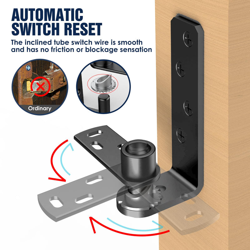 Cafe and Saloon Door Hinges, Self-Closing Heavy Duty Double Action Swinging Door Hardware for Bar Coffee Shop Restaurant, 304 Stainless Steel Black Finish (Black, Big Size, 2 Pack) BIG 2PCS