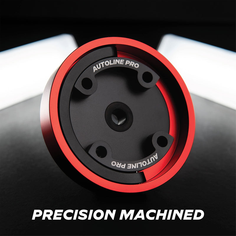 AutoLine Pro Universal Gas Cap Adapter For Easy EVAP Leak Testing - Includes Fuel Flap Bypass Opener Cylinder - For Automotive Smoke Machine Leak Detector Red/Black