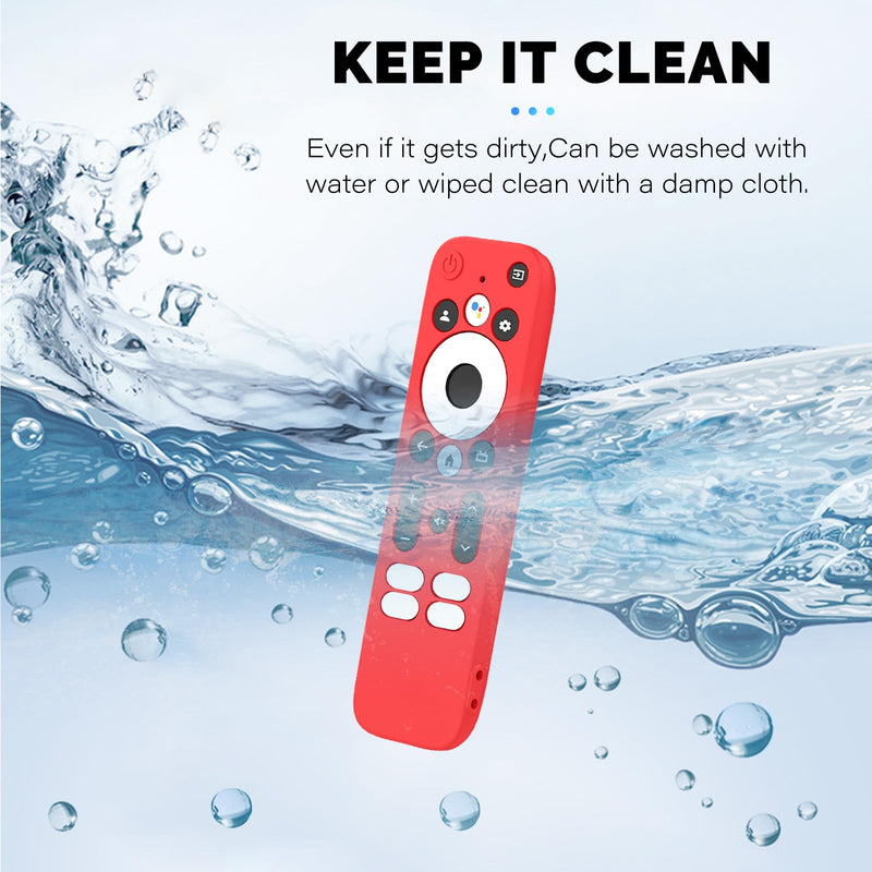 Case for Onn 4K Plus Remote Control,NOUKAJU Remote Control Protective Cover with Lanyard,Drop-Proof,Protective Cover for Onn 4K Pro(Red)