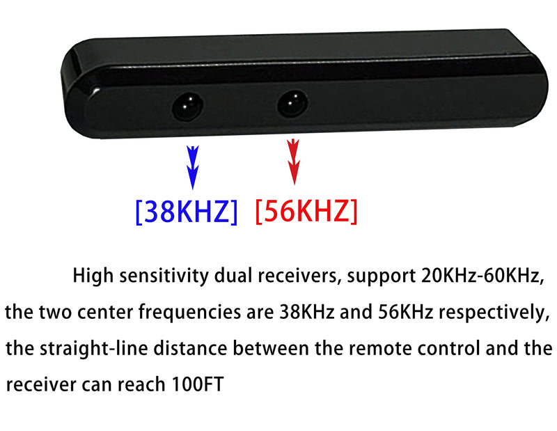 IR Repeater Kit, ir Repeater System，IR Remote Control Extender .Supports up to 100 feet， Dual Sensors Receiver