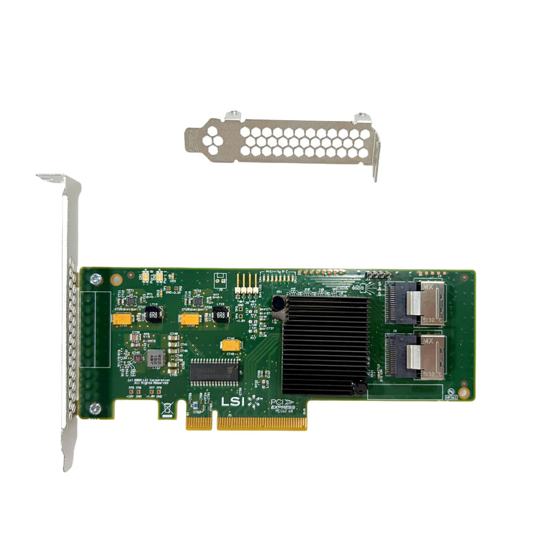 LSI 9211-8I SAS2008 6Gbps SAS HBA FW:P20 LSI 9211-8i IT Mode ZFS FreeNAS unRAID Controller Card 2* SFF-8087 SATA