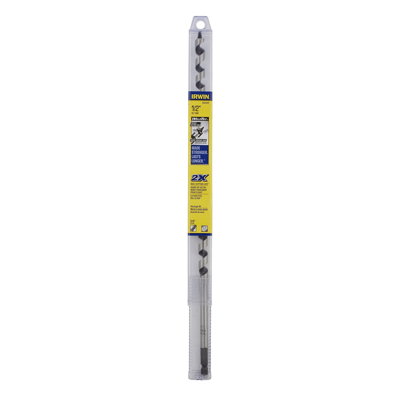 IRWIN WeldTec Auger Wood Drill Bit 1/2" X 17" (3043005) (Pack of 2) One Size (Pack of 2)