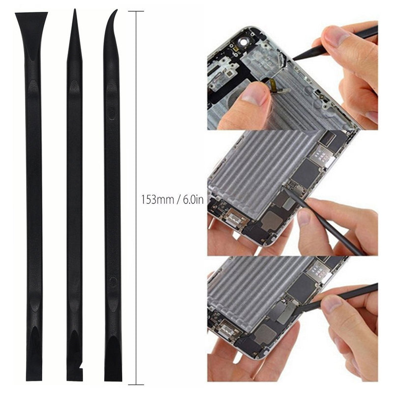 Pry Tool Kit, LIFEGOO Safe Non-Nylon and Ultrathin Steel Screen Opening Spudger Tool Repair Kit for Cell Phone, LCD, MacBook, Ipad, iPod, Tablet and More 5 in 1