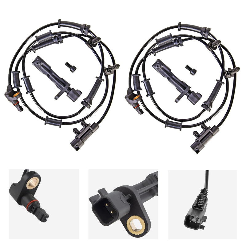 ABS Wheel Speed Sensor - Front Rear Left Driver and Right Passenger Side ABS Wheel Speed Sensor Compatible for Jeep Wrangler 3.6L 2007-2017 Jeep Wrangler 3.8L 2007-2011 68003281AA 52125003AB+68003281AA(4PCS)