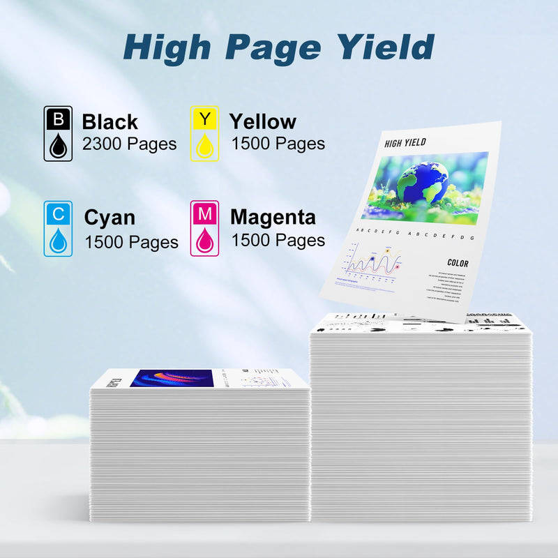 MYTONER 950XL 951XL Ink Cartridges Combo Pack Replacement for hp 950 951 | 950 951 Ink cartridges Combo Pack Work with HP OfficeJet Pro 8600 8615 8620 8100 8630 8660 8640 276DW 251DW Printer
