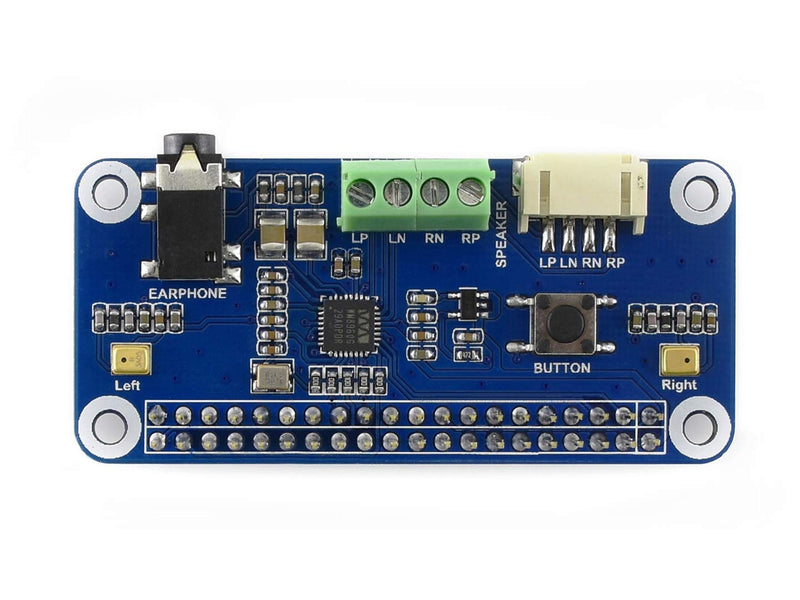 Waveshare WM8960 Hi-Fi Sound Card HAT Stereo CODEC Playing and Recording I2S Interface for Raspberry Pi Zero/Zero W/Zero WH/2B/3B/3B+