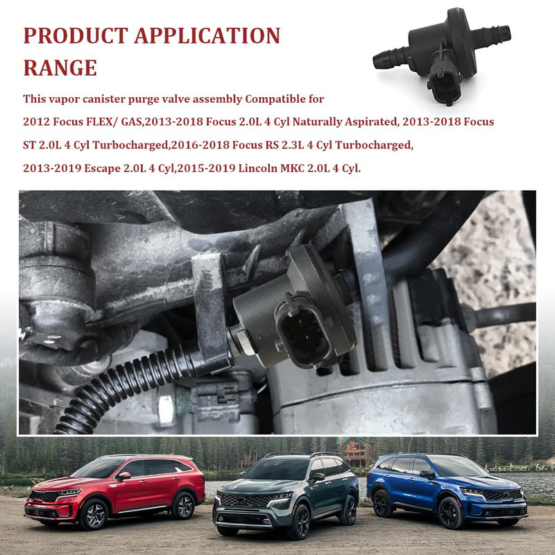 0280142500 Vapor Canister Purge Valve For Fiesta 2014-2019,For 2013-2018 Ford Escape,System Vacuum Valve Purge Solenoid For Ford Focus 2013-2018, 2015-2018 Lincoln MKC BV61-9G866-AA