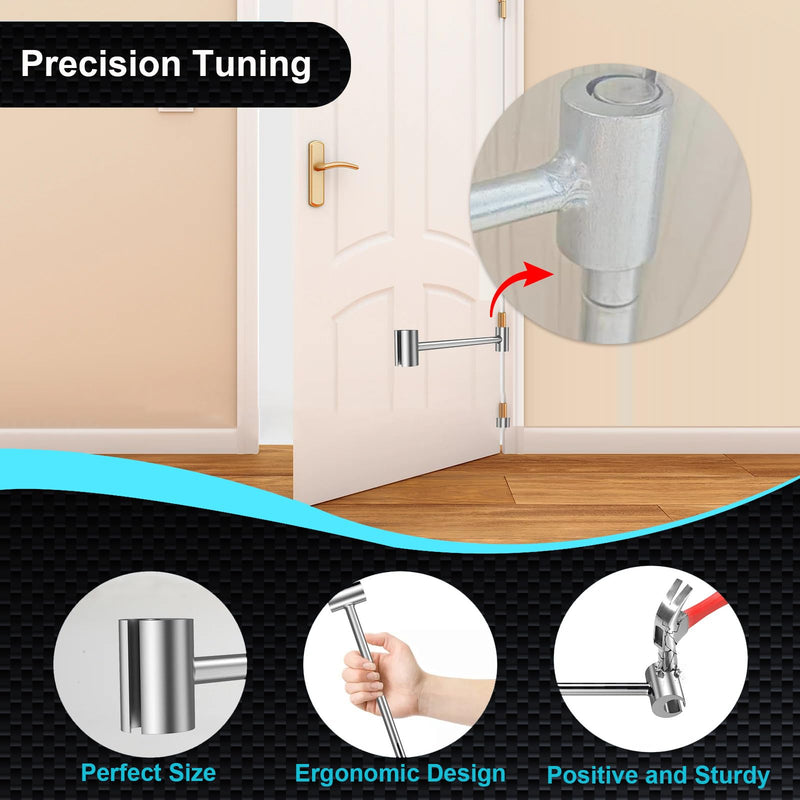 Hinges Gap Adjusting Wrench, Door Hinge Repair Tool, Upgraded Steel Double-ended Door Hinge Repair Wrench, Heavy-duty Door Hinge Adjustment Tool for Standard Round Bolts (0.315-0.75in) 0.315-0.75in