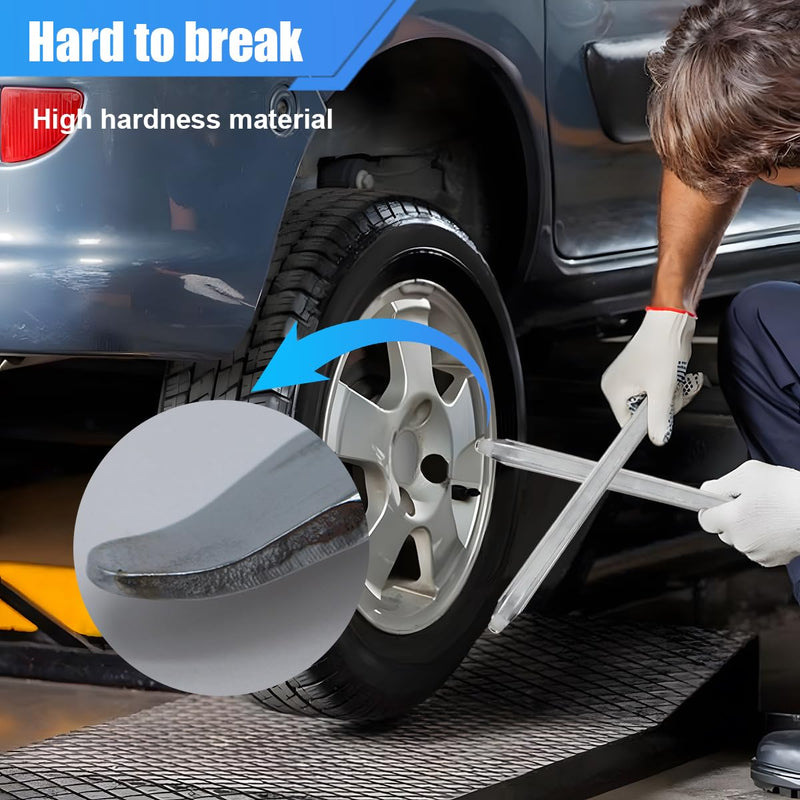2PCS Tire Iron Spoons Tool Set, 11.88 Inch Heavy Duty Metal Tire Changing Tool Kit Motorcycle Tire Lever Bar Set, Manual Bike Tires Remove & Repair Tool for Scooter, Motorcycle, Mower
