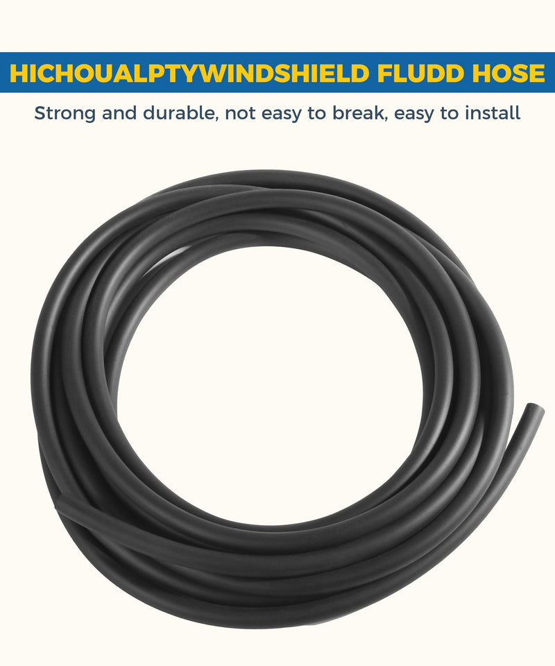 22PCS Windshield Washer Hose Kit,13FT Washer Fluid Hose,6 PCS Hose Connectors,2 Fan Nozzles,Car Accessories Windshield Fluid Hose Replacement,Suitable for Most Car Windshield Fluid Tubing