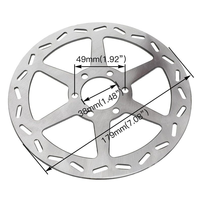 YOXUFA 180mm Mini Bike Disc Brake Rotor with Pads Replacement for Baja Doodle Bug DB30 CT100U CC100X 97cc 98cc 100cc Engine Motovox MBX10 MBX11 Mega Moto 80cc 105cc RT100 Mini Bike Powersports Parts