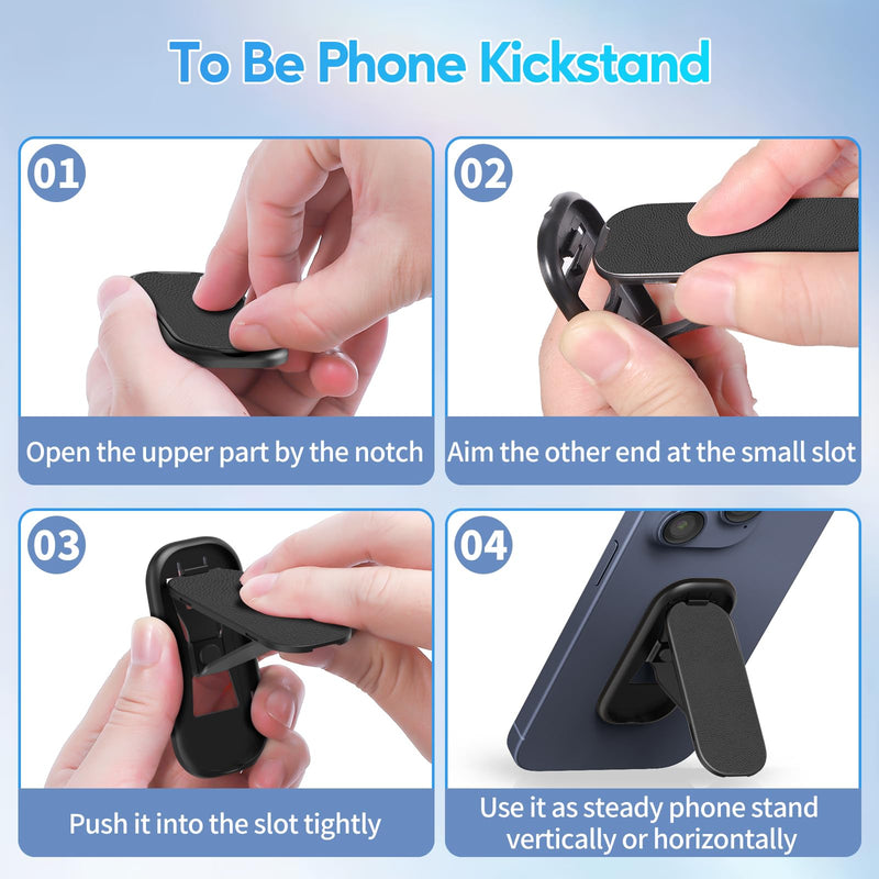 Phone Grip, Elastic Silicone Strap Phone Finger Holder Cell Phone Holder for Hand Phone Pop Grip Gripper for Back of Phone Suitable for iPhone Samsung and Most Smartphones, Black