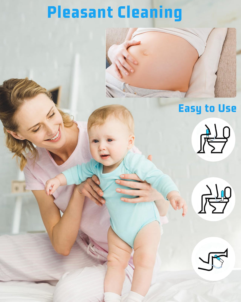 Portable Bidet for Travel with 400ml Bottle, Rechargeable Electric Travel Bidet with 3 Pressure Modes, Waterproof Handheld Bidet Sprayer for Women Men Baby Cleaning