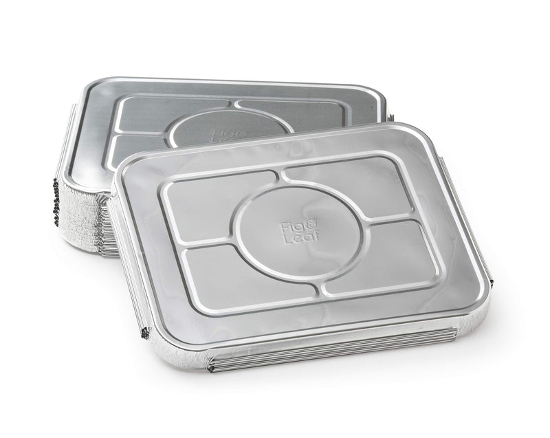 (35 Pack) Premium Lids for Chafing Pans 9" x 13" Half Deep Pans l Top Choice Disposable Heavy Duty Aluminum Foil Tin Pan Lid Perfect for Roasting Potluck Catering Party BBQ Baking Cakes Pie 35