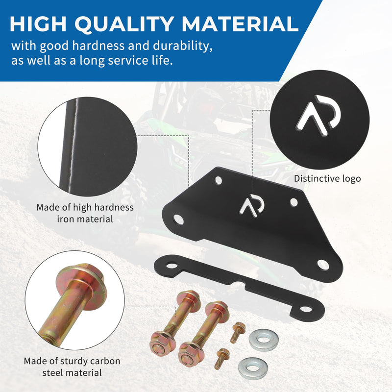 Front Shock Mount Braces Plate Kit For Kawasaki KRX 1000 Front Shock Mount Braces with 2PCS Shock Reinforcement Brackets,2PCS Grade 10.9 Shock Bolts Nuts