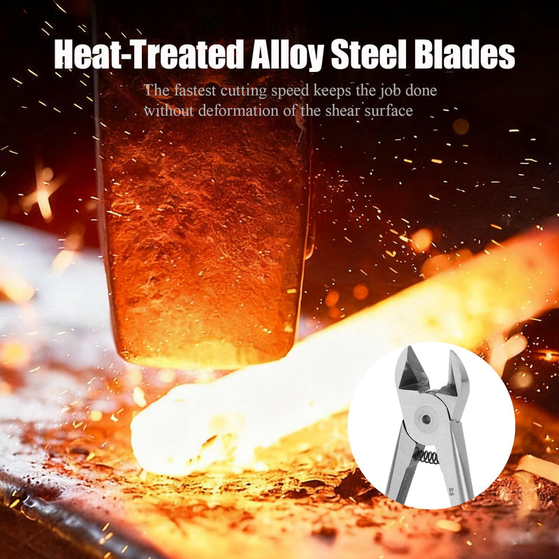 Pneumatic Wire Cutter, Wire Cutter, Air Pneumatic Nipper Shear Cutter Heads, Pneumatic Cutter Head Replacement Air Scissors Head Fit for Hs20 Pneumatic Cutter(S5)