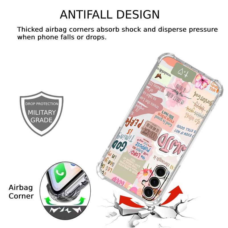Case for Samsung Galaxy S26 with Christian Design,Jesus Bible Verse Collage,Clear Slim Soft TPU Bumper Phone Cover,6.3”(Christian,Sx26)