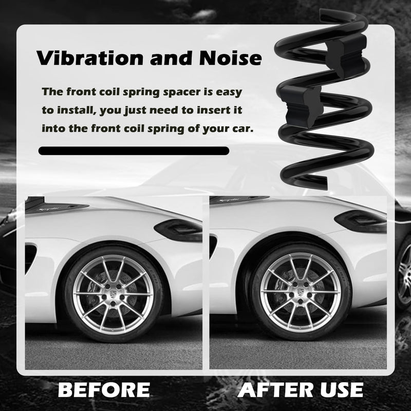 8PCS Coil Spring Spacer Lifts Spring 1" to 1.5",Heavy Duty Rubber Coil Spring Booster Enhances Front and Rear Springs Rate,Universal Coil Spring Spacers Car Accessories for Coil Springs (8PCS) 8PCS