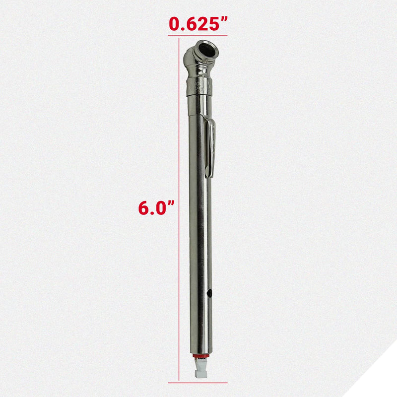Milton S-928 Air/Water-Filled Tire Pencil Pressure Gauge, Built-in Deflator Valve, Pressure Measured in PSI & kPa, Easy to Read