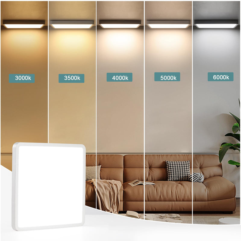 LED Ceiling Light Fixture with Remote Contro 12Inch 36W Flush Mount Close to Ceiling Lights 3000K-6500K Light Color Changeable Slim Modern Ceiling Lamp for Bedroom Kitchen Dining room Entryway White-A