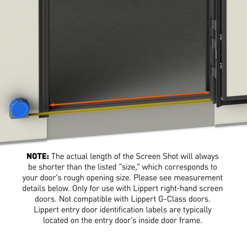 Lippert Screen Shot Automatic RV Screen Door Closer, 26", Compatible with Lippert Entry Doors Only, Easy DIY Installation, Hardware Included, 1-Year Warranty - 730813 26-inch