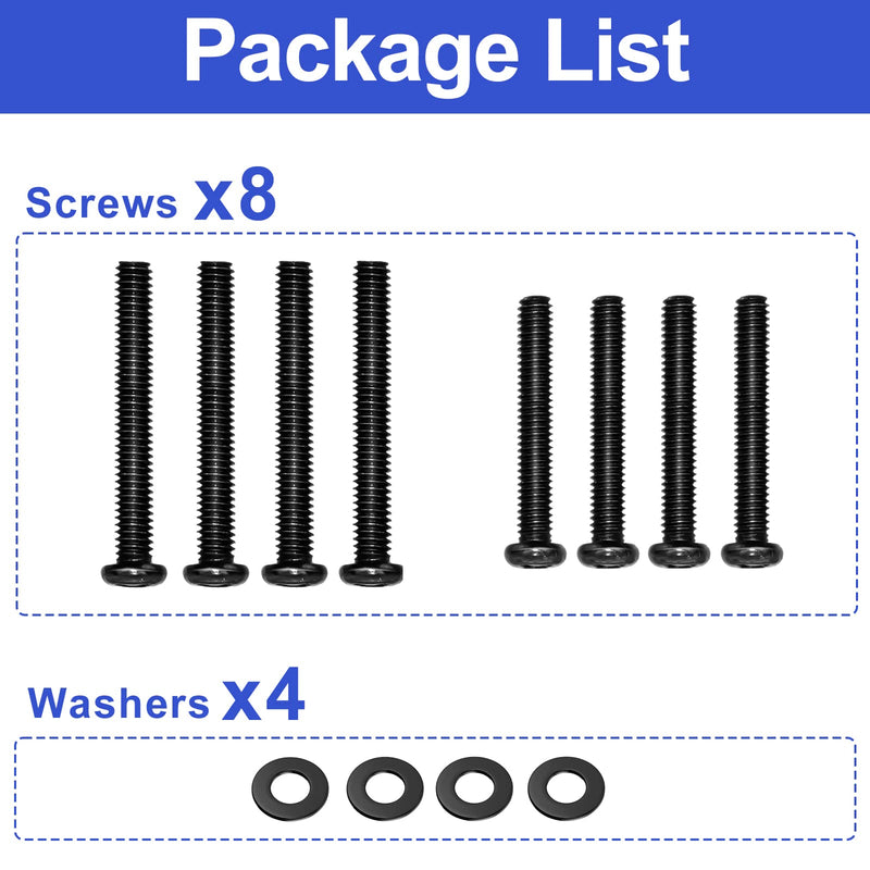 Vizio TV Stand Screws Kit - Universal Mount Screws for Vizio 32' 40' 43' 50' TV Legs D50X-G9 V505-H9 M506X-H9 V505-H19 V505-G9 D43FX-F4 D32H-C1 D32HN-E4 D43N-E4 D40N-E3