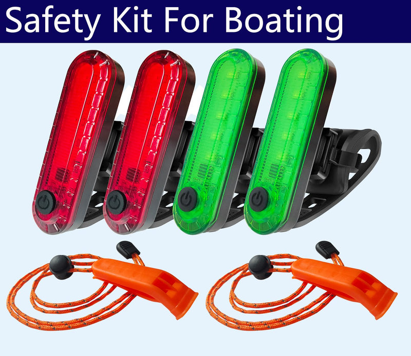 Amzonly 6Pack Kayak Lights for Night Kayaking- Battery Operated Navigation Lights for Boat, Jet Ski, Dinghy and Paddle Board