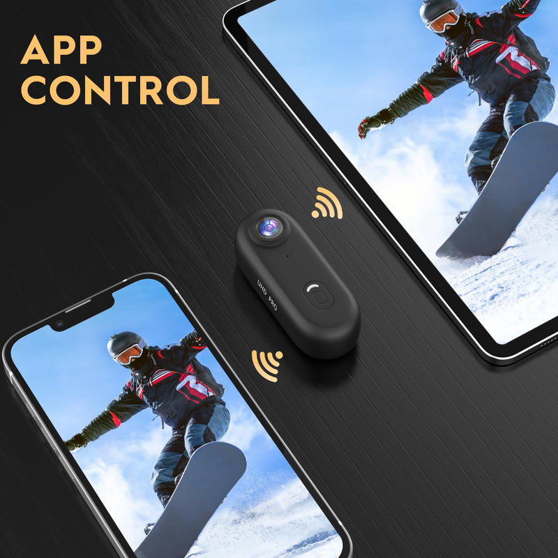 Ultra-Compact 4K Thumb Action Camera with Magnetic Mount – Lightweight, Hands-Free POV Body Cam for Motorcycle Riding, Hiking & Daily Vlogging (128G SD Card & Waterproof Case Included)