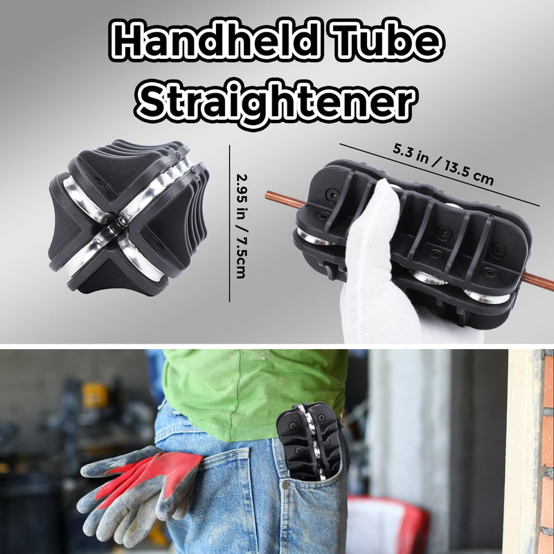 Handheld Tubing Straightener, Tube Straightening Tool,Labor-Saving Brake Line Straightener,Brake Pipe Straightener Compatible with Copper, Aluminum, Steel, Stainless Steel Tubing (3/16 Inch) 3/16 Inch