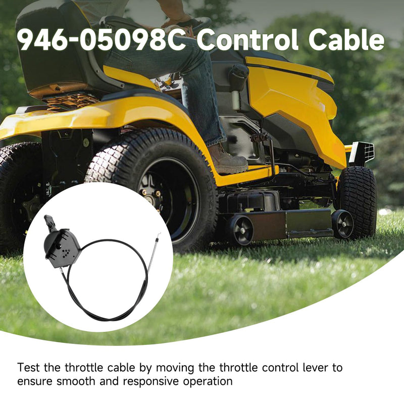 946-05098C Throttle Choke Cable Compatible with Cub Cad-et XT1 LT50 LT46 GT50 GT54 XT2 LX46 LX50 Craftsman MTD Riding Lawn Mower, 746-05098C Control Cable Lawnmower Parts 946-05098A 946-05098B 946-05098C