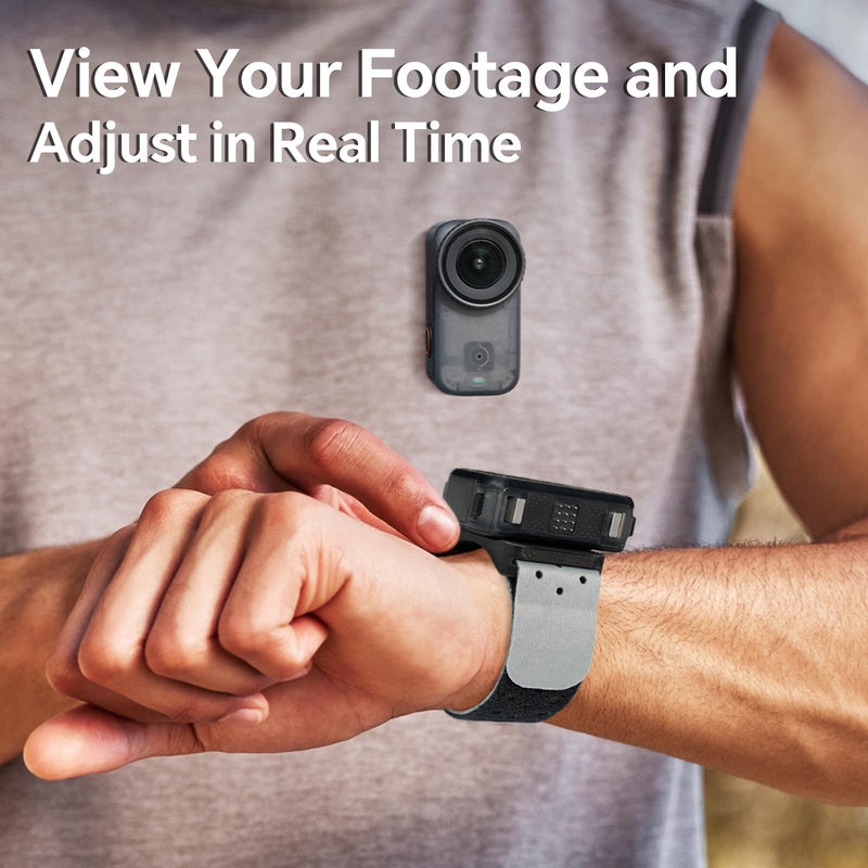 DELOPE Magnetic Wrist Mount Strap Compatible with DJI Osmo Nano & Xtra Atto | Wristband Holder Real-Time Monitoring Video Recording for Vlog Hiking Cycling Outdoor Sports