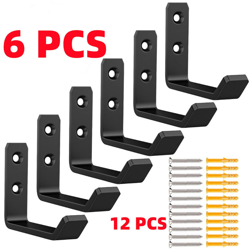 6 Pack Jack Stands Wall Mount Organizer, Car Jack Stand Wall Hooks for Hanging, Universal Upgrade Designed Garage Hook, Heavy Duty Hooks Fits 2 & 3 & 4 & 5 & 6 Ton Heavy Duty Jack Stand