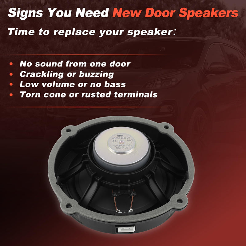 Motoforti 96330-D4000 Front Door Speaker Assembly for Kia Optima 2016-2020 7.9inch Midbass Car Audio Loudspeaker Left or Right Side Front Door Radio Coaxial Speakers 96330D4000