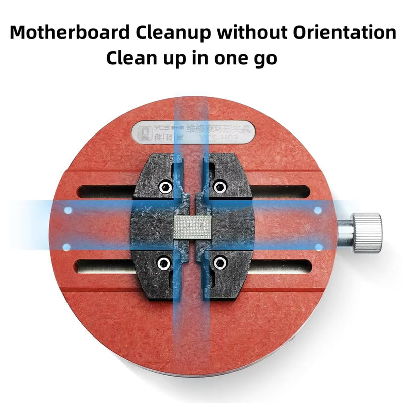 Universal Phone PCB Circular Fixture Motherboard Soldering Ring Clamp Phone Repair Clamping Tool for Phone BGA CPU IC Chip Glue Tin Removal Repair,Red