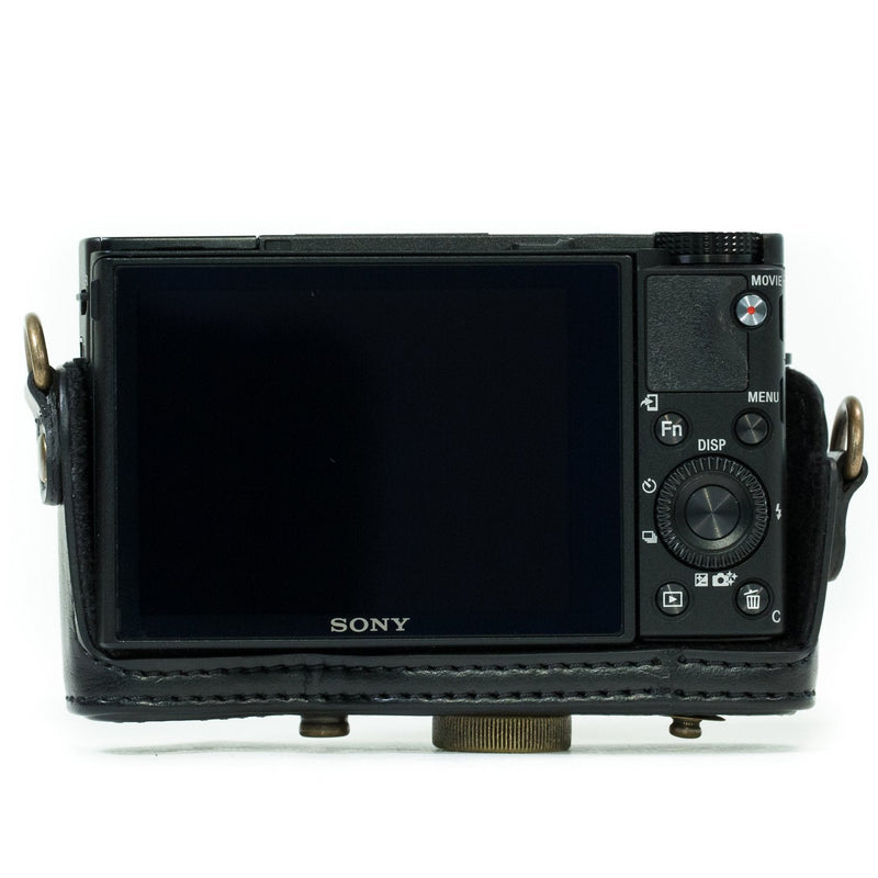 MegaGear MG596 Sony Cyber-shot DSC-HX99, DSC-HX95, DSC-HX90V, DSC-HX80 Ever Ready Leather Camera Case with Strap - Black