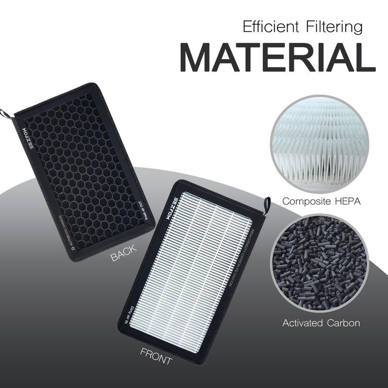 Cabin Air Filters for Tesla Model 3 Model Y (2016-2025) with Activated Carbon(2-pack) Dual layer Air Filter Replacement