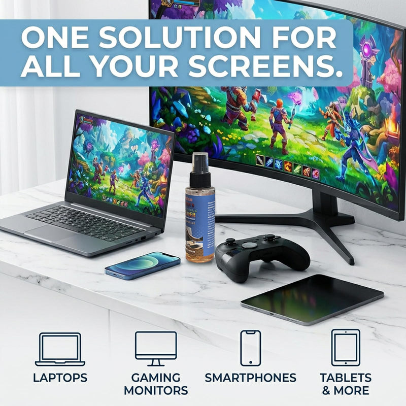 Screen Cleaner Spray for Electronics | Streak-Free, LCD, LED, OLED & TV Compatible, MacBook, Laptop, Computer Monitor, iPhone, iPad Compatible