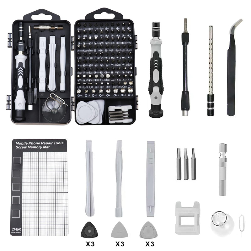 122 in 1 Precision Screwdriver Set Magnetic Professional Computer Repair Tool Kit Small Electronic Screwdriver Set for Phone, PC, Watch, Game Console, Tablet, Camera, Modding, and DIY Projects