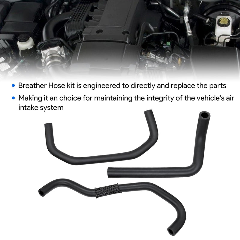 3PCS Breather Hoses Fit for Nissan Pathfinder 2005-2012/Frontier 2005-2019/Xterra 2005-2015/NV 2005-2020 4.0L Engine PCV Valve Hose Replace# 11823-EA20A 11826-ZL80B 11826-EA200