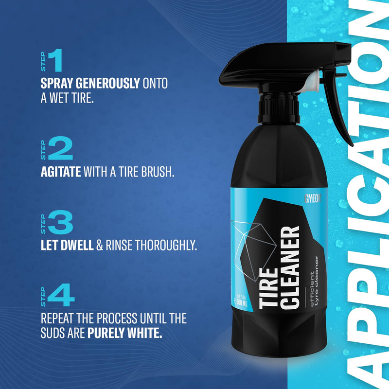 Gyeon Tire Cleaner Advanced Rubber Cleaner For Tires Trim Mats Restores Deep Clean And Preparation Removes Embedded Dirt Grime Dressing Residue Long Lasting Results Detailing Essential 500ml