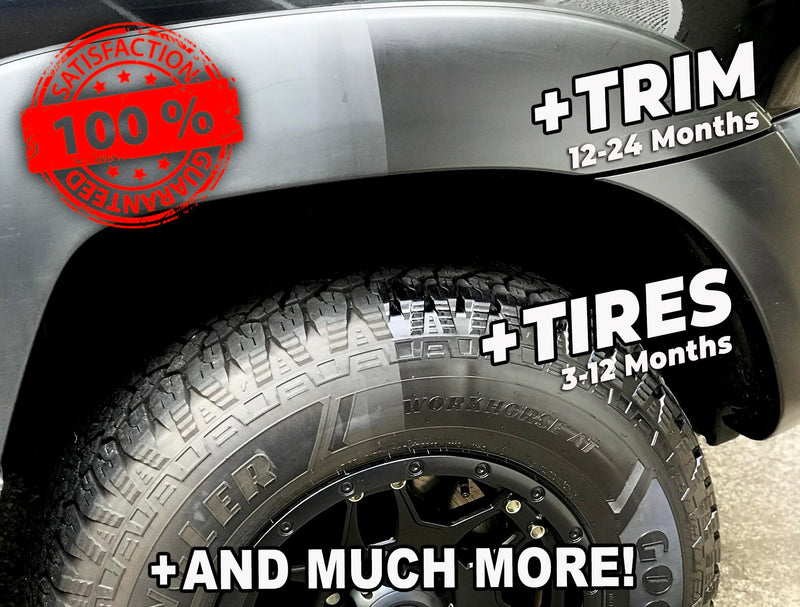 Blak 8oz | Tire Shine & Trim Restorer | Ceramic-Hybrid Protectant for Motorcycles, Golf Carts, RVs | Restore Faded Plastic, Cracked Vinyl & Prevent Dry Rot | Long-Lasting OEM Finish Blak 8oz