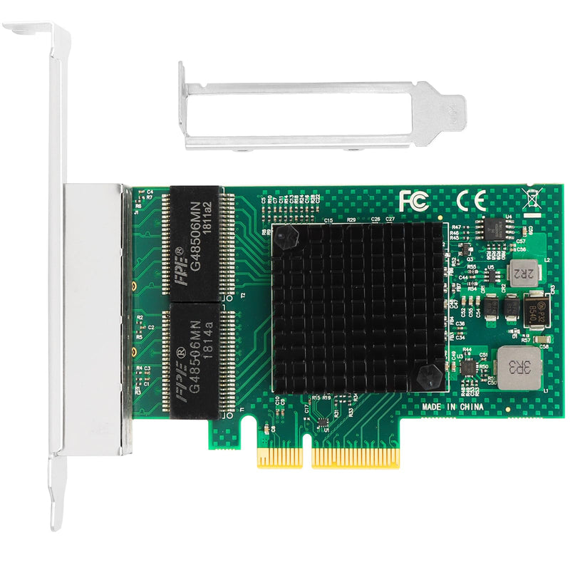 Vogzone 1Gb PCI-E NIC Network Card for Broadcom BCM5719-4P,10Mb/100Mb/1GbE Copper Quad RJ45 Ports, with Broadcom BCM5719 Chip,1GbE PCI Express 2.0 X4 Ethernet Adapter Support Windows/Linux/VMware BCM5719-4P-1G(4*RJ45)