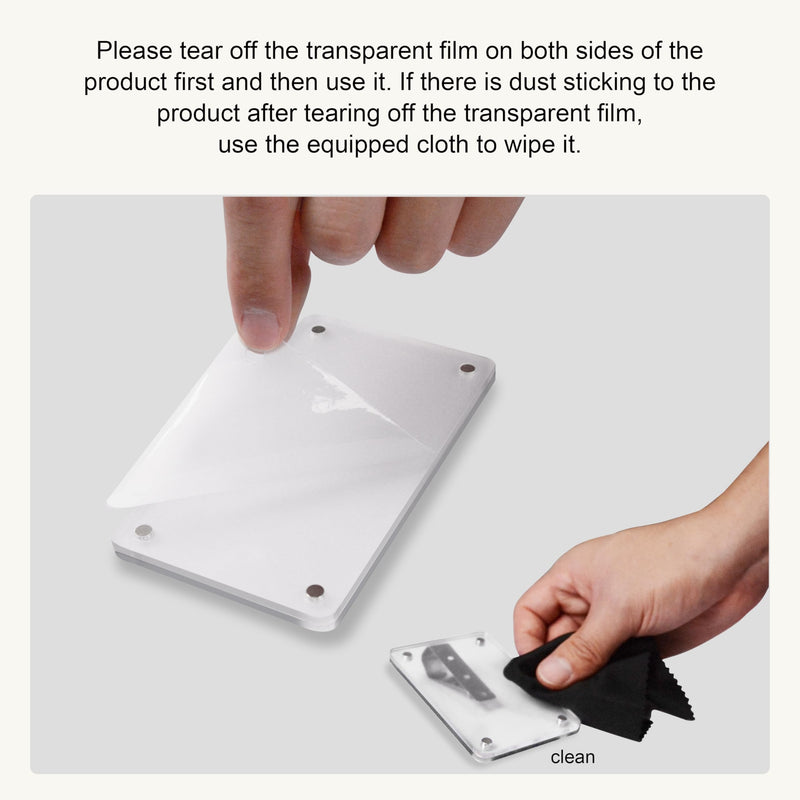 Car Sun Visor Photo Holder, Universal Magnetic Photo Clip, Decorate Your Car Visor Clip with Personality(Transparent, 2.4x3.5) Transparent